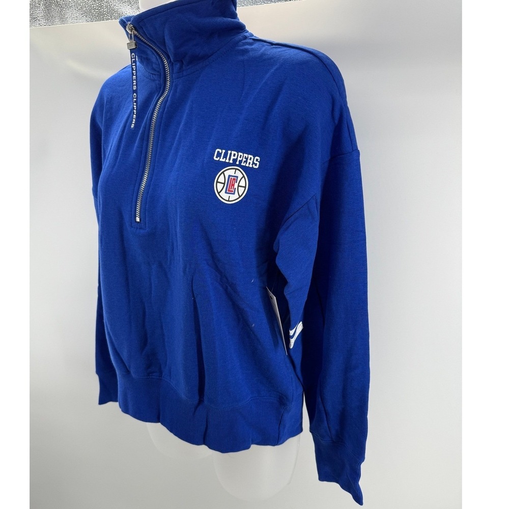 Wear Erin Andrews LA Clippers Blue Quarter Zip Sweatshirt‎ Womens XXL NWT